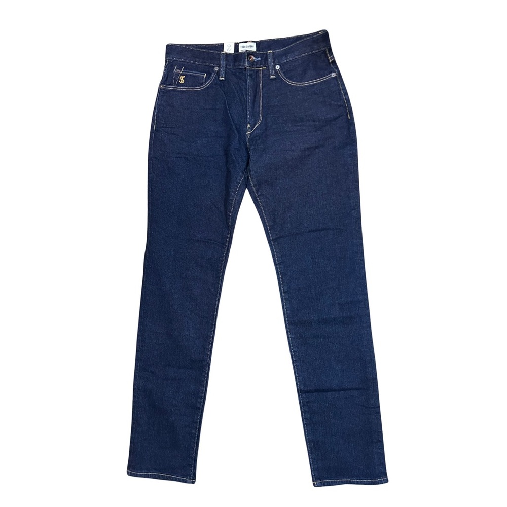 Todd Snyder New York Blue Slim Fit Stretch Indigo Rinse Wash Denim Jeans